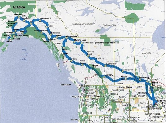 Alaska Map of Trip